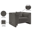 Meridian Furniture Everett Grey Chenille Fabric Upholstered Chair