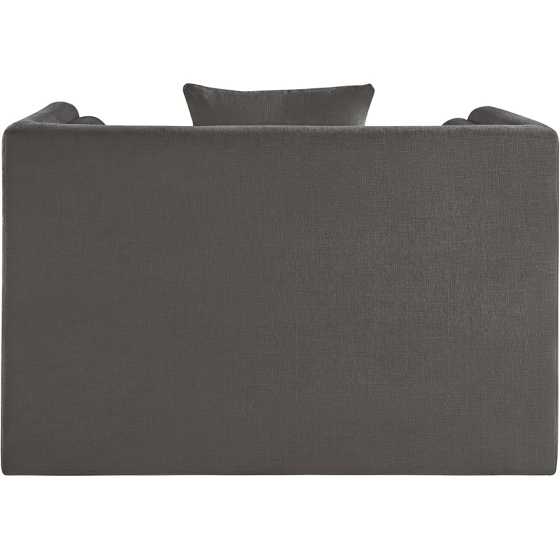 Meridian Furniture Everett Grey Chenille Fabric Upholstered Chair