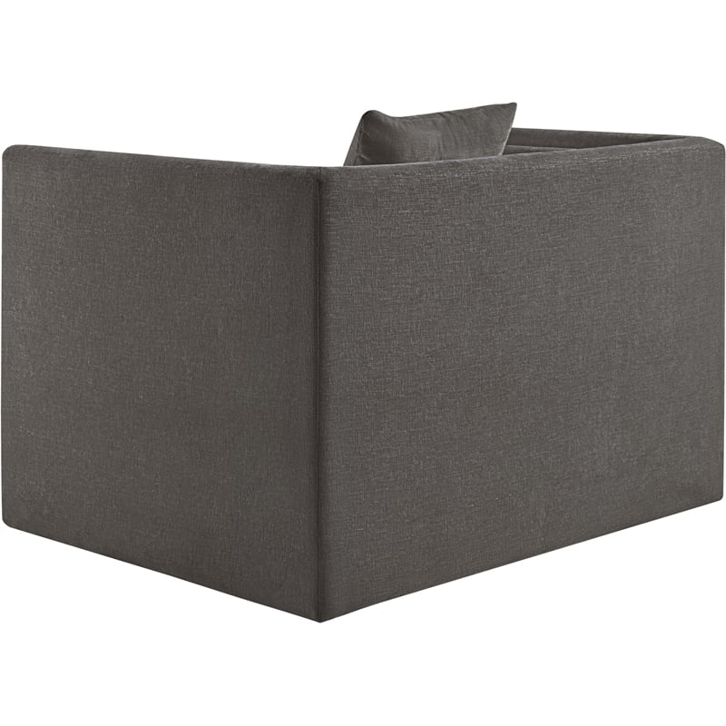 Meridian Furniture Everett Grey Chenille Fabric Upholstered Chair