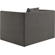 Meridian Furniture Everett Grey Chenille Fabric Upholstered Chair