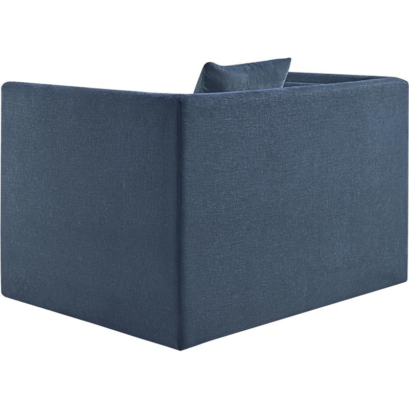 Meridian Furniture Everett Light Blue Chenille Fabric Upholstered Chair