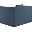 Meridian Furniture Everett Light Blue Chenille Fabric Upholstered Chair
