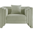 Meridian Furniture Everett Mint Chenille Fabric Upholstered Chair