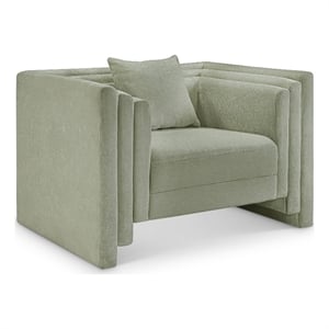 Meridian Furniture Everett Mint Chenille Fabric Upholstered Chair