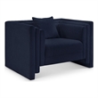 Meridian Furniture Everett Navy Chenille Fabric Upholstered Chair