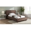 Meridian Furniture Blair Brown Chenille Fabric Upholstered Twin Bed