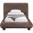 Meridian Furniture Blair Brown Chenille Fabric Upholstered Twin Bed
