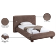 Meridian Furniture Blair Brown Chenille Fabric Upholstered Twin Bed