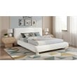 Meridian Furniture Blair Cream Chenille Fabric Upholstered Full Bed