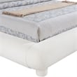 Meridian Furniture Blair Cream Chenille Fabric Upholstered Full Bed