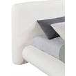 Meridian Furniture Blair Cream Chenille Fabric Upholstered Full Bed