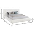 Meridian Furniture Blair Cream Chenille Fabric Upholstered Full Bed