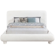 Meridian Furniture Blair Cream Chenille Fabric Upholstered King Bed