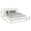 Meridian Furniture Blair Cream Chenille Fabric Upholstered King Bed