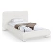 Meridian Furniture Blair Cream Chenille Fabric Upholstered Twin Bed