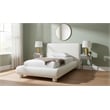 Meridian Furniture Blair Cream Chenille Fabric Upholstered Twin Bed