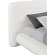 Meridian Furniture Blair Cream Chenille Fabric Upholstered Twin Bed