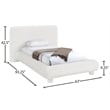 Meridian Furniture Blair Cream Chenille Fabric Upholstered Twin Bed