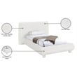 Meridian Furniture Blair Cream Chenille Fabric Upholstered Twin Bed