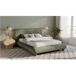 Meridian Furniture Blair Green Chenille Fabric Upholstered Full Bed