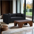 Meridian Furniture Everett Black Vegan Leather Upholstered Loveseat