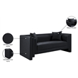 Meridian Furniture Everett Black Vegan Leather Upholstered Loveseat