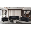 Meridian Furniture Everett Black Vegan Leather Upholstered Loveseat