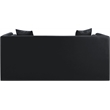 Meridian Furniture Everett Black Vegan Leather Upholstered Loveseat