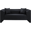 Meridian Furniture Everett Black Vegan Leather Upholstered Loveseat