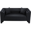 Meridian Furniture Everett Black Vegan Leather Upholstered Loveseat