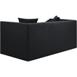 Meridian Furniture Everett Black Vegan Leather Upholstered Loveseat