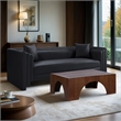 Meridian Furniture Everett Black Vegan Leather Upholstered Sofa