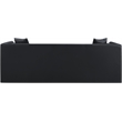 Meridian Furniture Everett Black Vegan Leather Upholstered Sofa