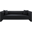 Meridian Furniture Everett Black Vegan Leather Upholstered Sofa