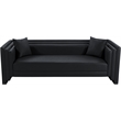Meridian Furniture Everett Black Vegan Leather Upholstered Sofa