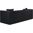 Meridian Furniture Everett Black Vegan Leather Upholstered Sofa