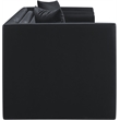 Meridian Furniture Everett Black Vegan Leather Upholstered Sofa