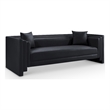 Meridian Furniture Everett Black Vegan Leather Upholstered Sofa