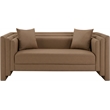 Meridian Furniture Everett Brown Vegan Leather Upholstered Loveseat