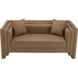 Meridian Furniture Everett Brown Vegan Leather Upholstered Loveseat