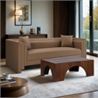 Meridian Furniture Everett Brown Vegan Leather Upholstered Sofa