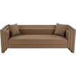 Meridian Furniture Everett Brown Vegan Leather Upholstered Sofa