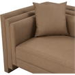 Meridian Furniture Everett Brown Vegan Leather Upholstered Sofa