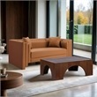 Meridian Furniture Everett Cognac Vegan Leather Upholstered Loveseat