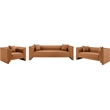 Meridian Furniture Everett Cognac Vegan Leather Upholstered Loveseat