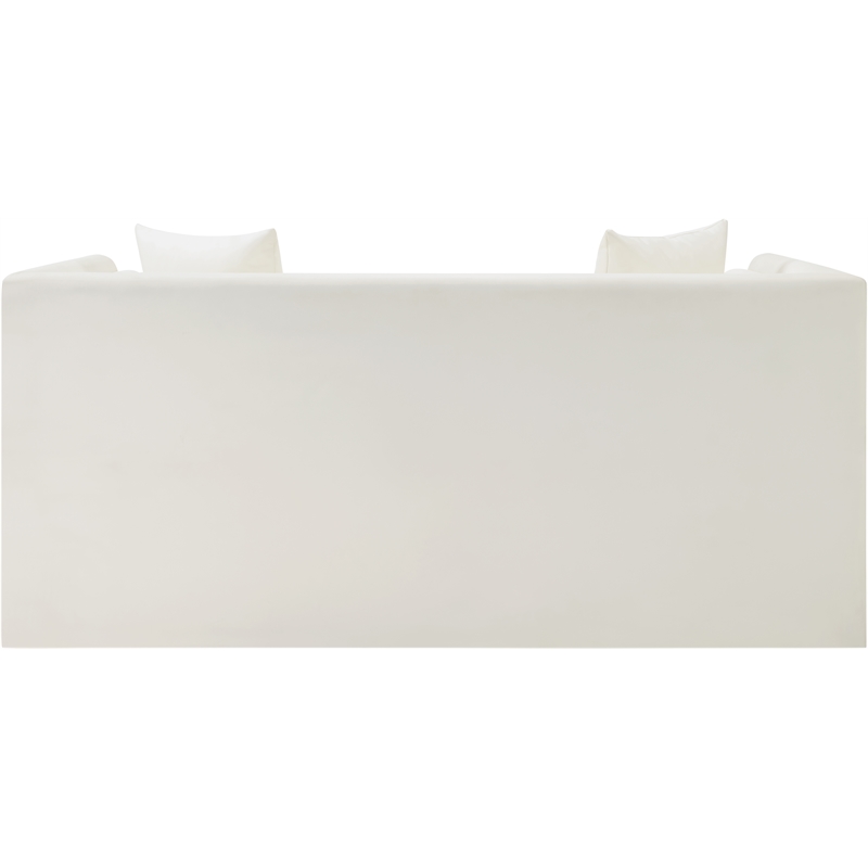 Meridian Furniture Everett Cream Vegan Leather Upholstered Loveseat