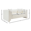 Meridian Furniture Everett Cream Vegan Leather Upholstered Loveseat