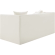 Meridian Furniture Everett Cream Vegan Leather Upholstered Loveseat