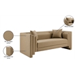 Meridian Furniture Everett Tan Vegan Leather Upholstered Loveseat