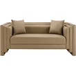 Meridian Furniture Everett Tan Vegan Leather Upholstered Loveseat